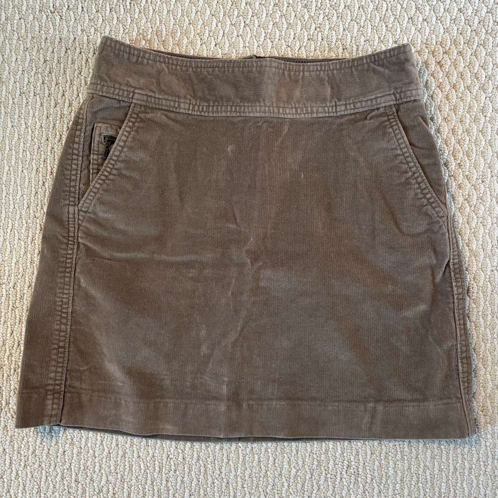 Classic Brown Corduroy Mini Skirt